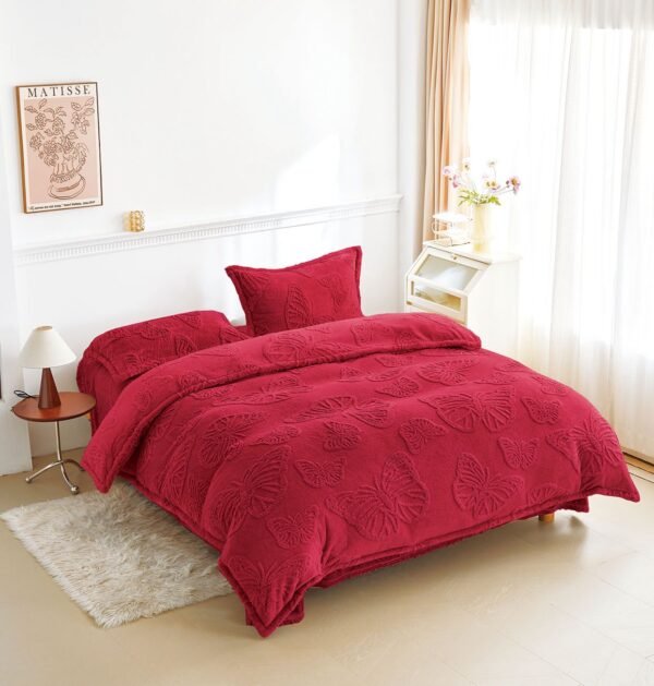 Lenjerie Cocolino cu Fluturi 4 Piese – Pufoasă și Călduroasă