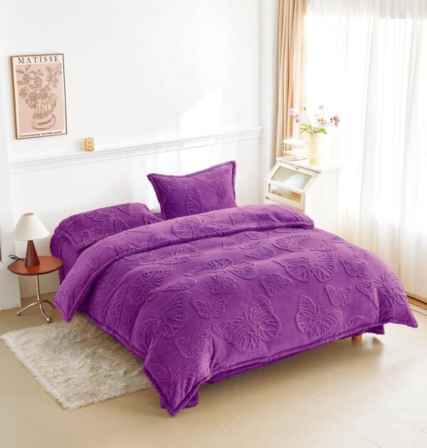 Lenjerie Cocolino cu Fluturi 4 Piese – Pufoasă și Călduroasă