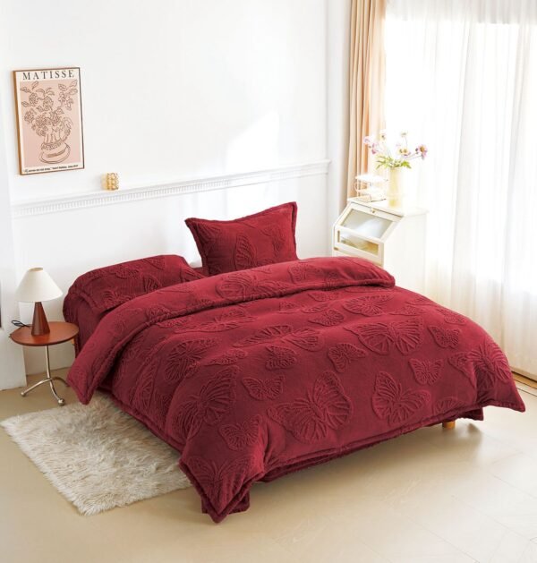 Lenjerie Cocolino cu Fluturi 4 Piese – Pufoasă și Călduroasă