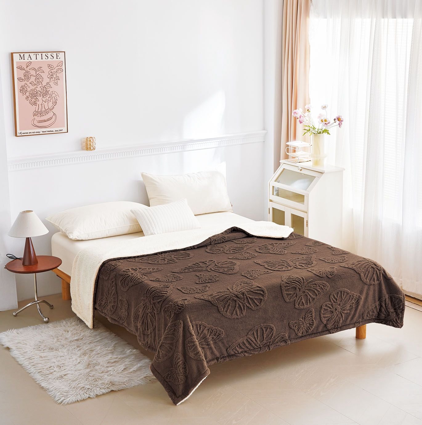 Patura Cocolino cu blăniță 200x230 cm – moale și călduroasă