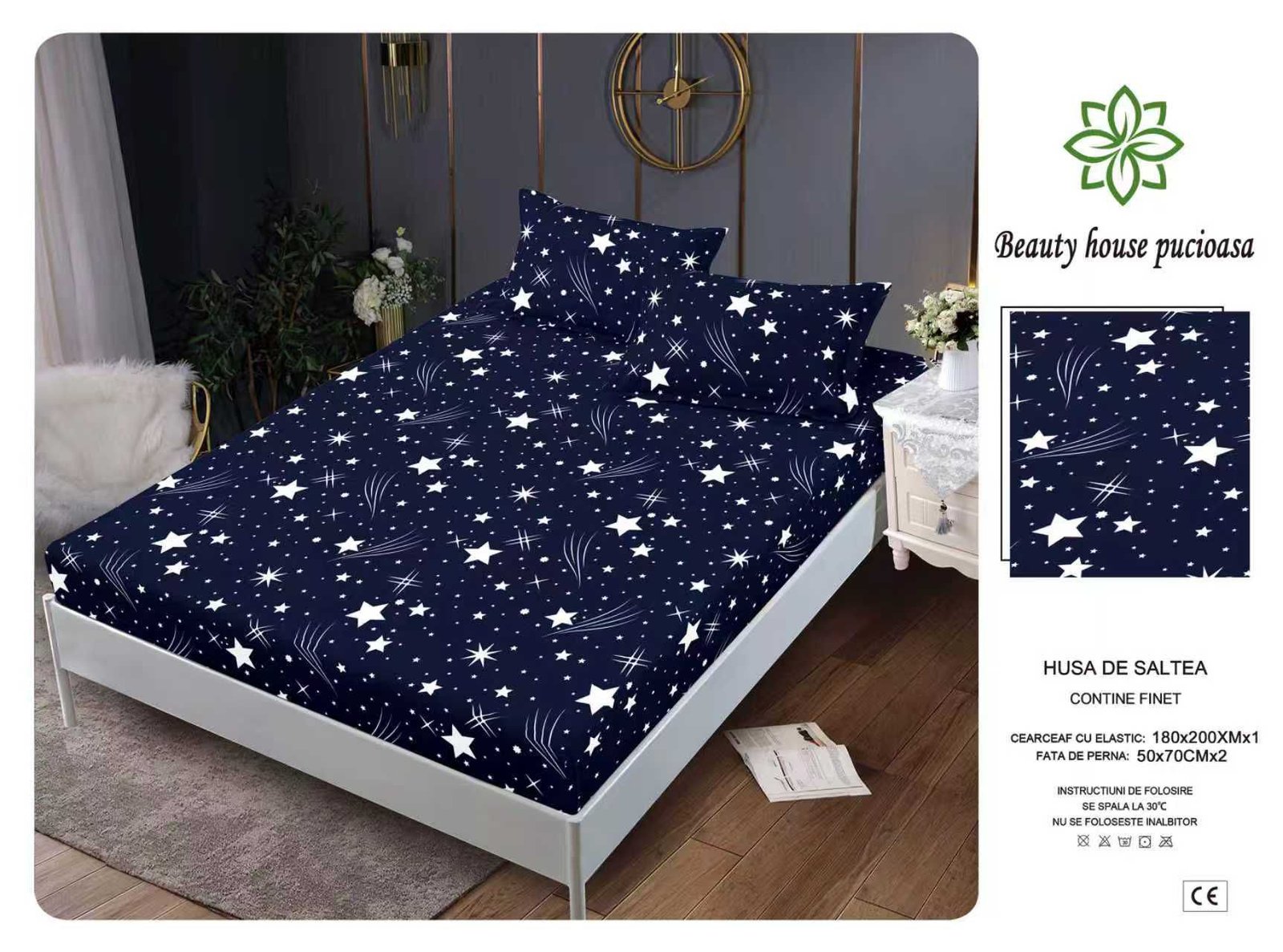 Husa de pat din bumbac – Model Elegant | Karitex