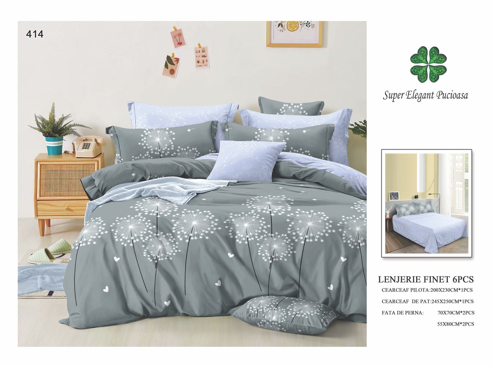 Lenjerie de Pat Finet 6 Piese – Confort Premium